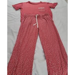 Vintage Berkley Jensen Ladies Dreamy Fabric PJ Set Feminine Watermelon Color Med